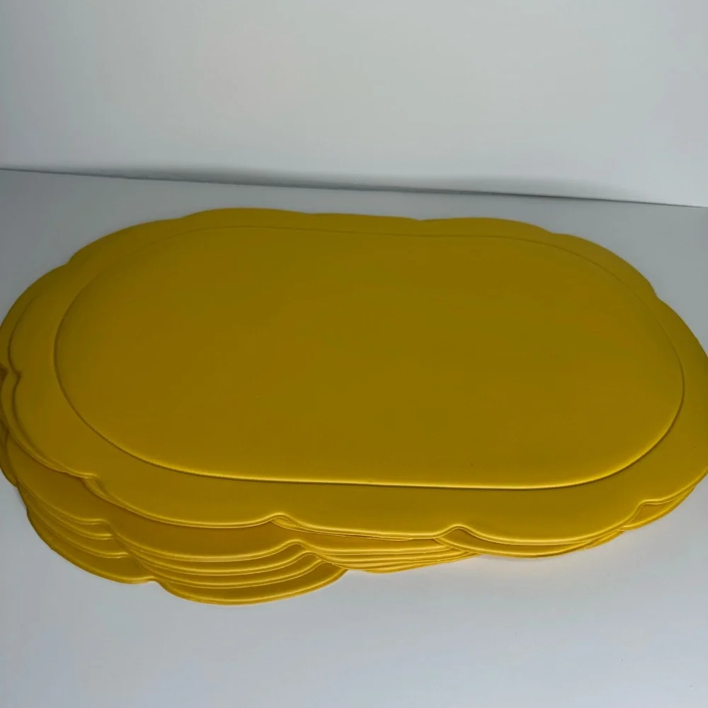 Ronaldi‎ Yellow Gingham Placemats and Patchwork Fabric Napkin 8 Place Settings